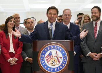 Florida’s Gov. Ron DeSantis becomes the latest Republican to sign a tougher voting bill