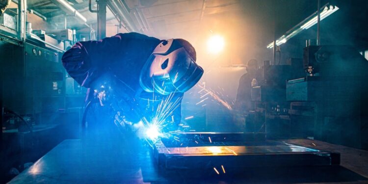 Arc welding By a professional welder