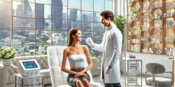 A-modern-aesthetic-medical-spa-in-Santa-Monica-with-a-clean-and-elegant-interior-featuring-a-bright-welcoming-reception-area.-A-professional-dermato